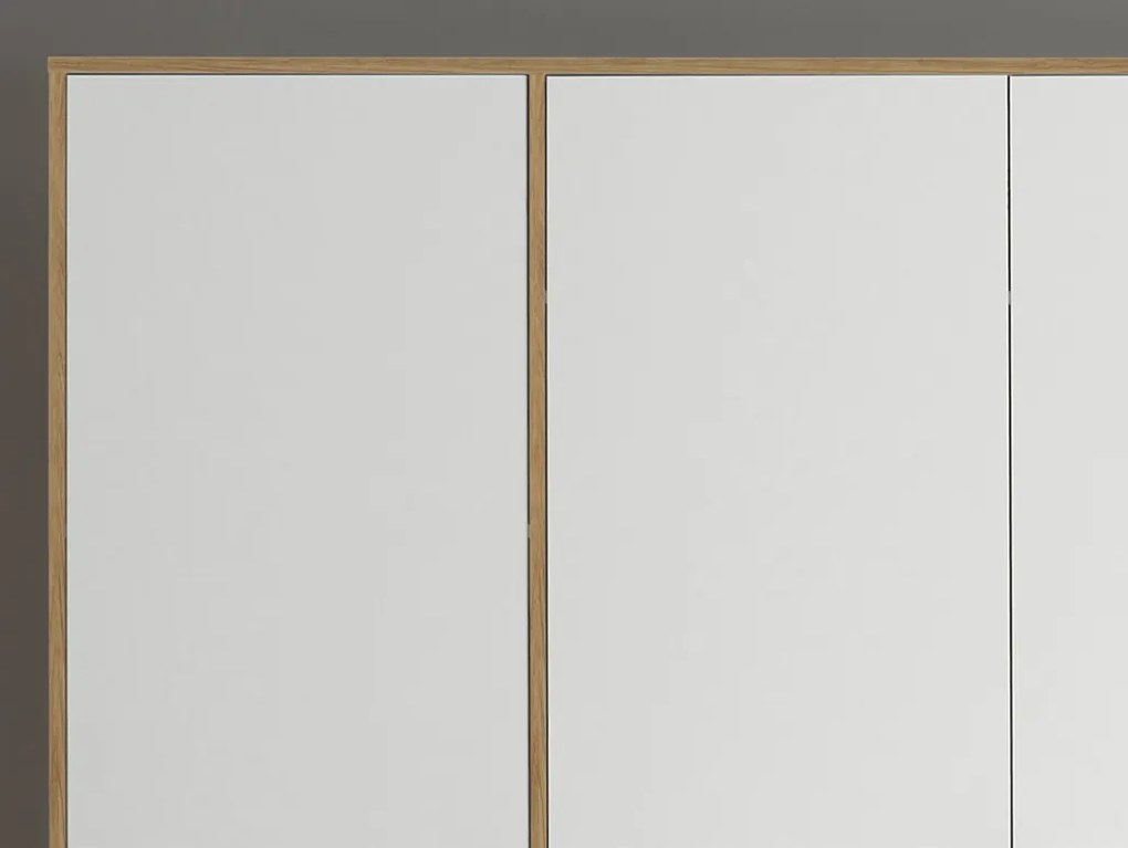 Šatníková skriňa Valencia, 206 cm, dub artisan/biela