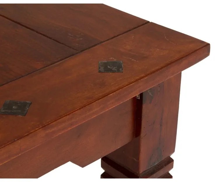 furniture-nabytek.cz - Masívny konferenčný stolík Texas z akácie, lakovaný, hnedý – 60×60×45 cm