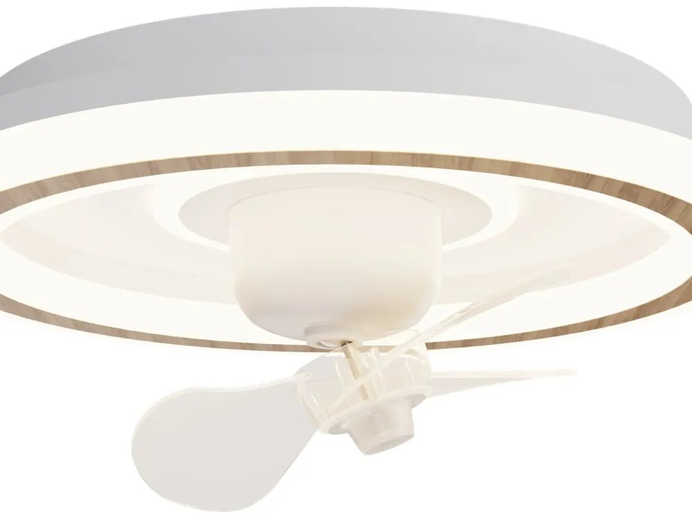 Biele LED stropné svietidlo na diaľkové ovládanie/s ventilátorom Alan Move – SULION