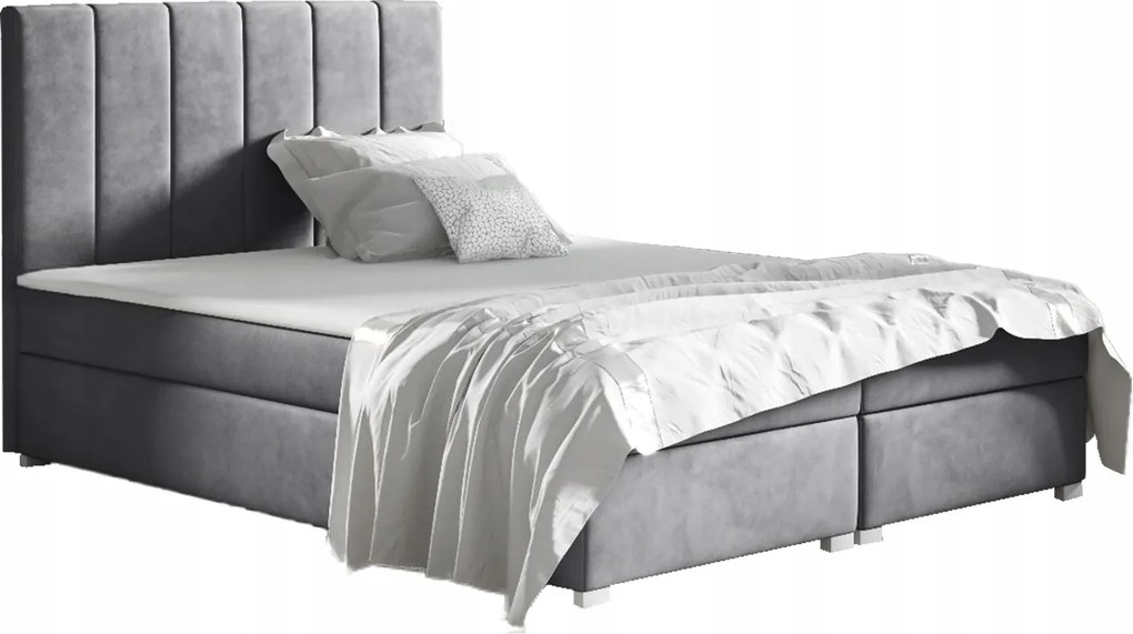 Kontinentálna čalúnená posteľ matrac Bonell Brandi 180x200, šedá