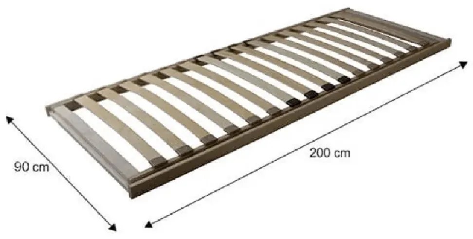 Vyklápací lamelový rošt Basic Flex Front 90x200 cm