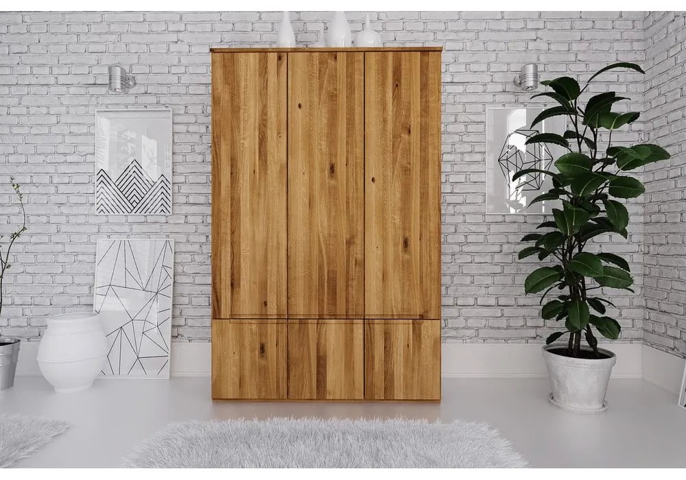 Šatníková skriňa z bukového dreva 135x206 cm Vento 3 - The Beds