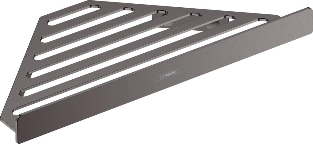 Hansgrohe AddStoris, košík do rohu, kartáčovaný čierny chróm, HAN-41741340