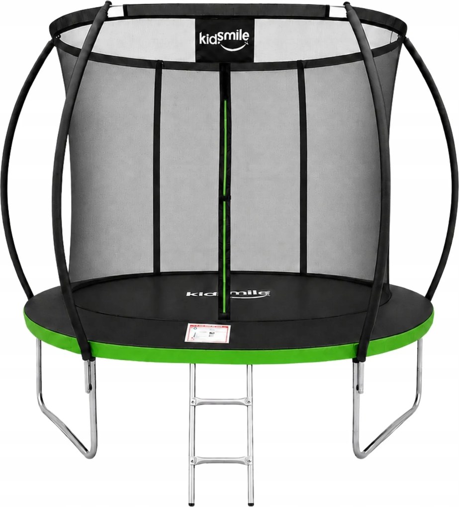 TRENDIE Trampolína s vnútornou sieťou 312 cm zelená + rebrík
