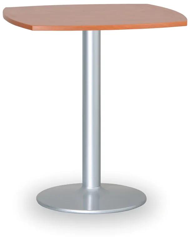 Konferenčný stolík FILIP II, 660x660 mm, sivá podnož, doska orech