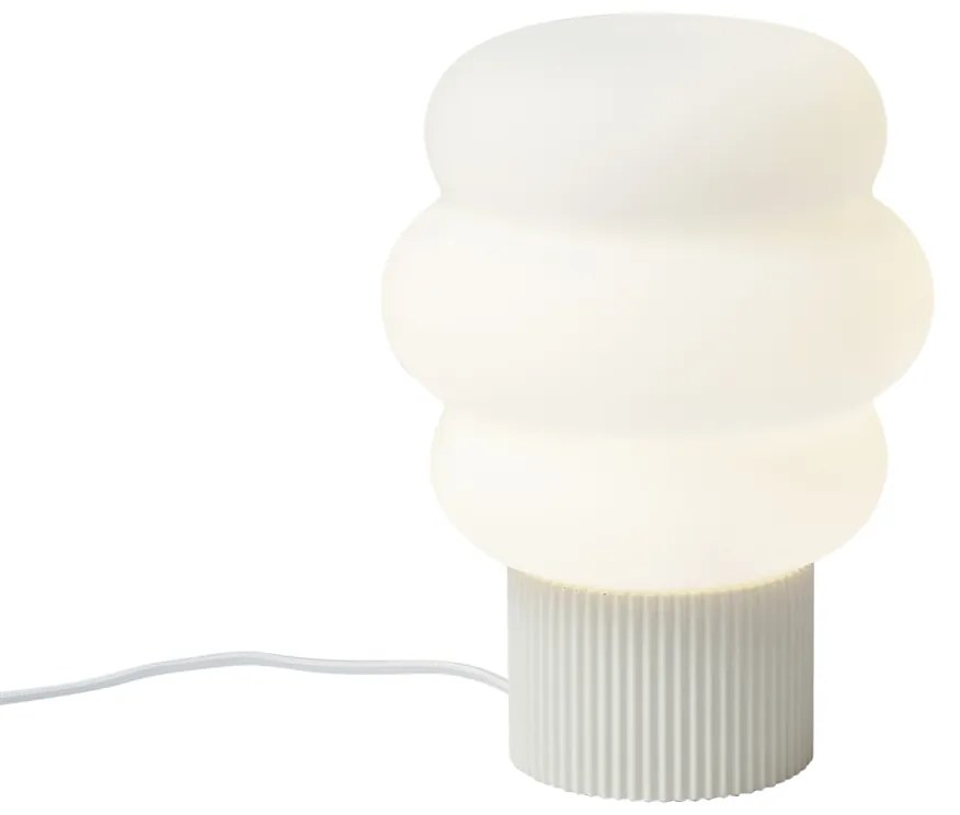 Japandi stolná lampa béžová s opálovým sklom 18cm - Kumo