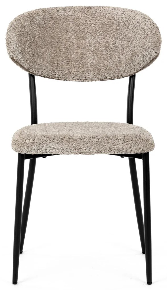 Autronic - Židle jídelní, lanýžová látka, černé kovové nohy. - CT-W1021 LAN2 AKCE