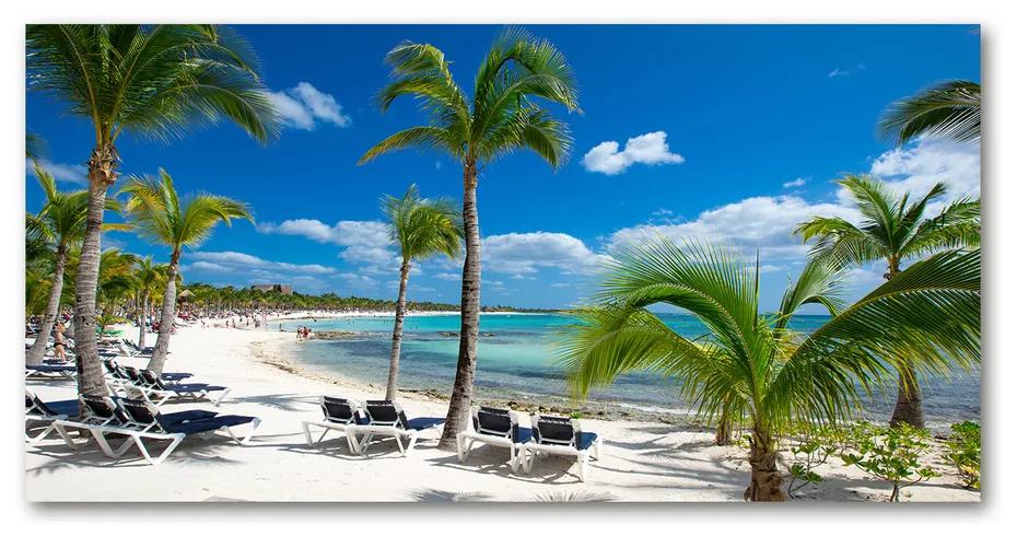 Foto obraz sklenený horizontálny Maledivy pláž cz-osh-100x50-f-129561324