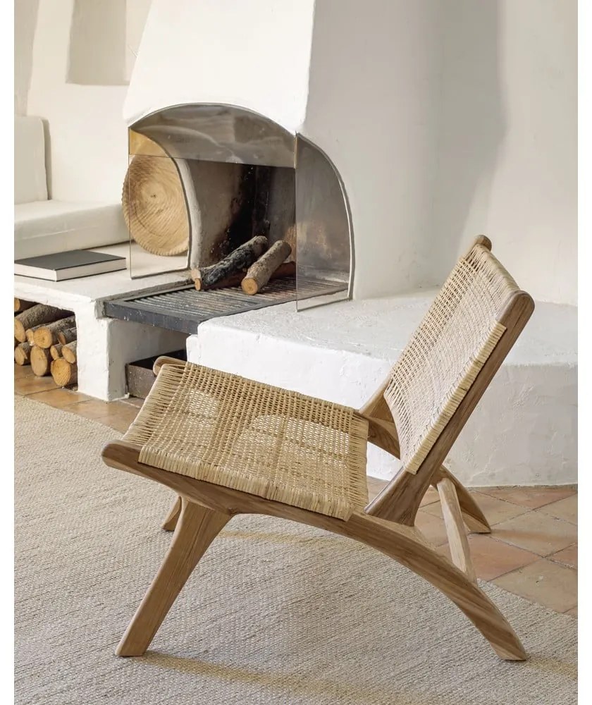 Kreslo s výpletom v prírodnej farbe Beida – Kave Home