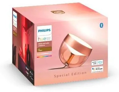 PHILIPS HUE Stolová múdra LED lampa HUE IRIS s funkciou RGB, 8,1 W, teplá biela-studená biela, medená