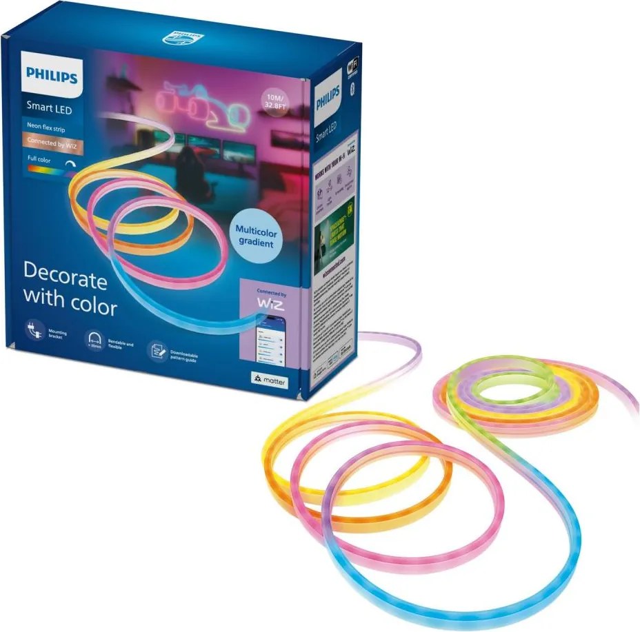 Philips -LED Stmievateľný pás SMART NEON FLEX 10m LED/45W/230V 2700/6500K Wi-Fi