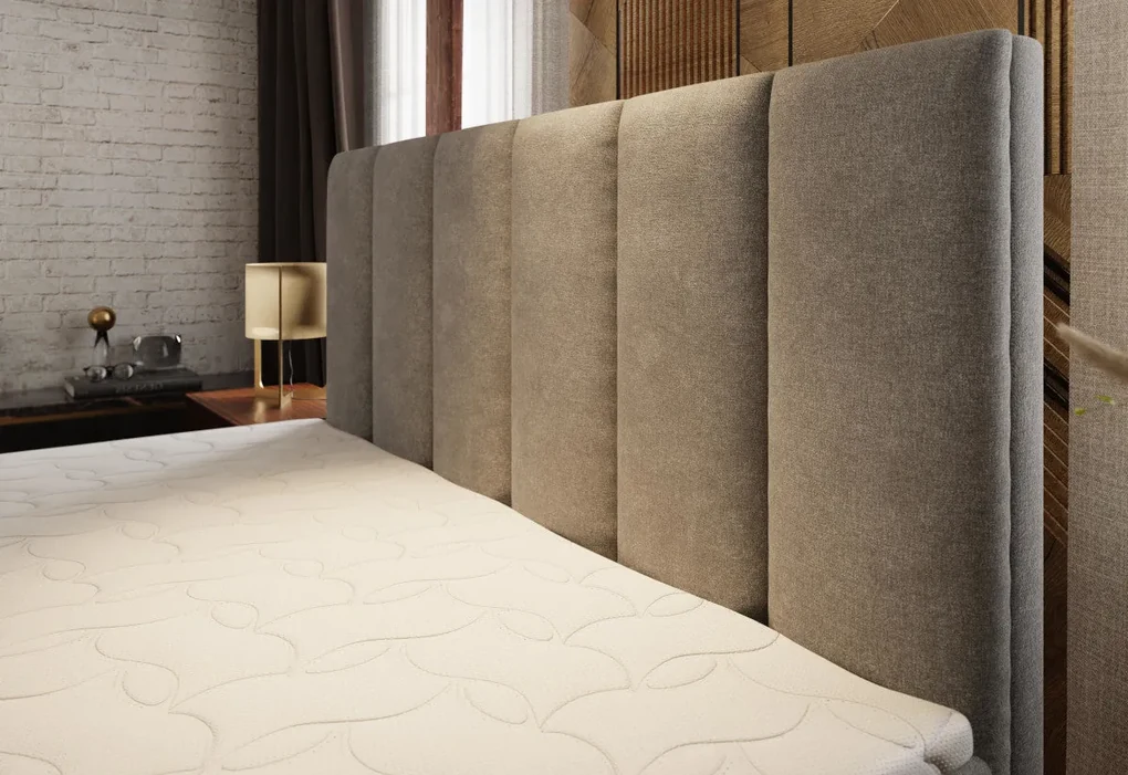 Čalúnená posteľ boxspring KARDI - cosmic 10 / 180x200 / bez vrchného matraca