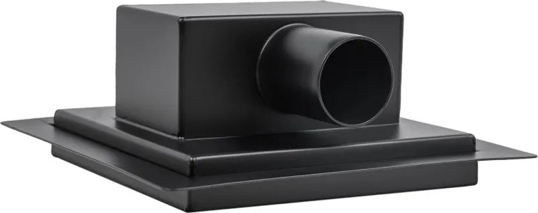 BPS-koupelny Štvorcový sprchový odtokový žľab DL06-G7 HYD-3875 15x15 cm, čierny