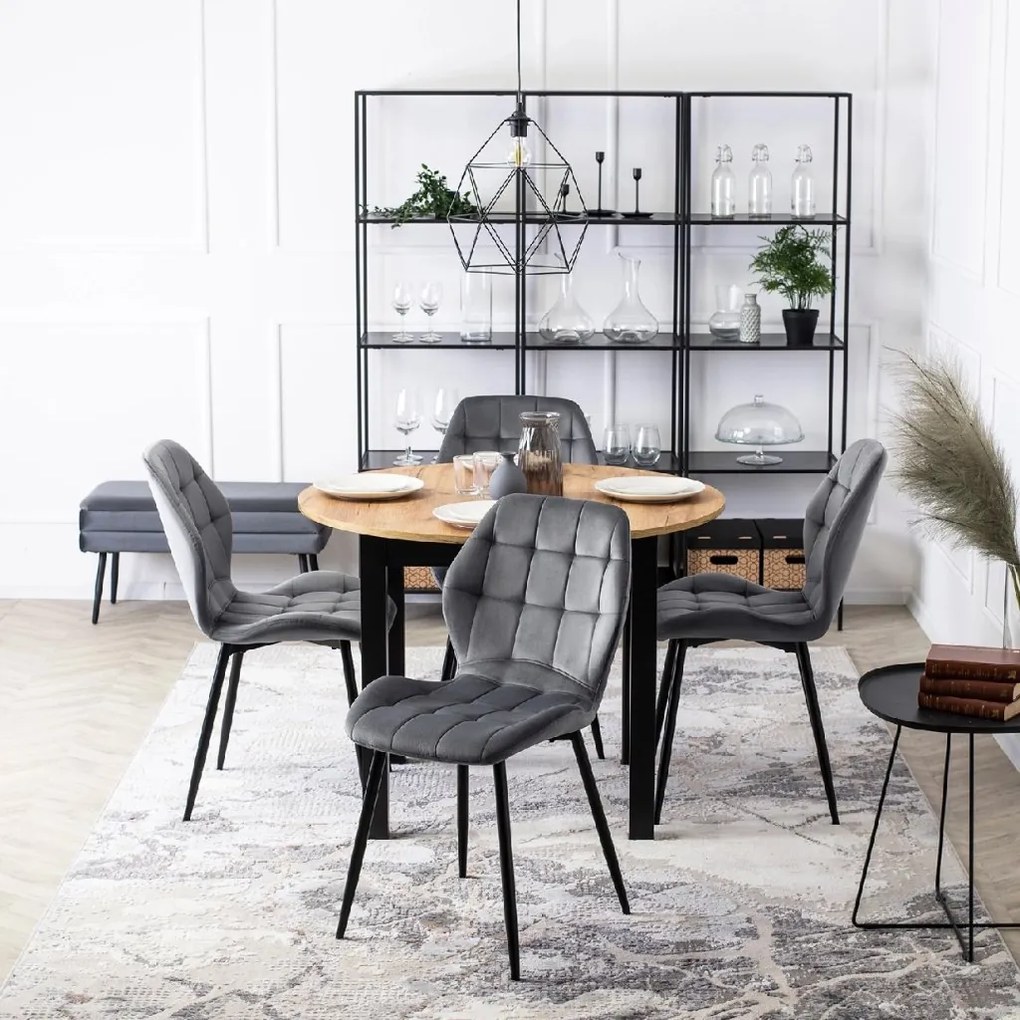 PROXIMA.store - Čalúnená jedálenska stolička LUCKY FARBA: béžová, FARBA NÔH: zlatá