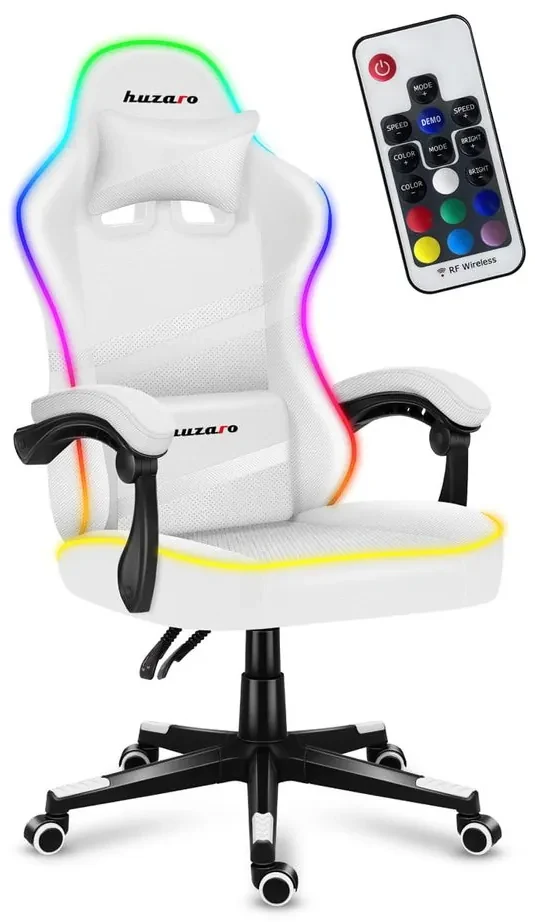 Huzaro Herné kreslo Force 4.4 s LED osvetlením - černá