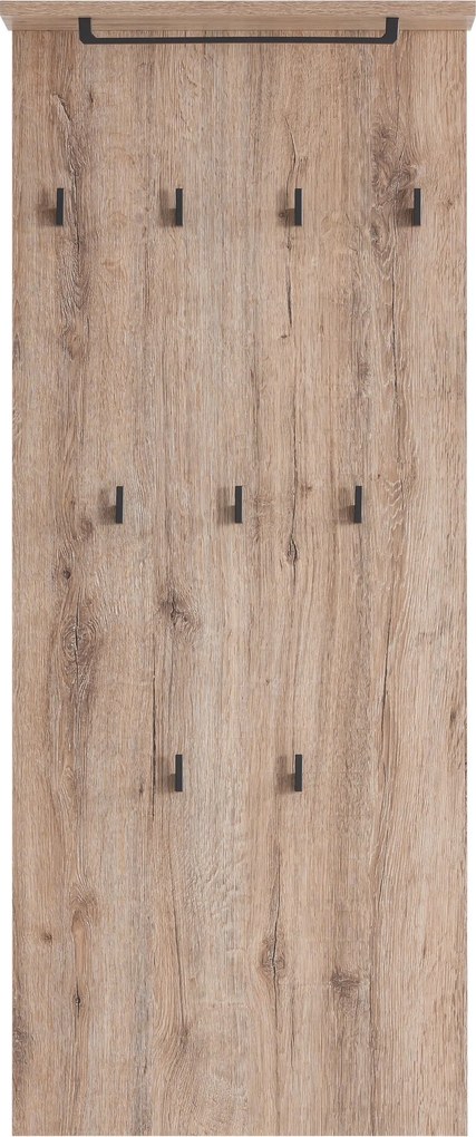 XXXLutz VEŠIAKOVÝ PANEL, divoký dub, 50/110,6/20,9 cm MID.YOU - Vešiakové steny - 000895007501