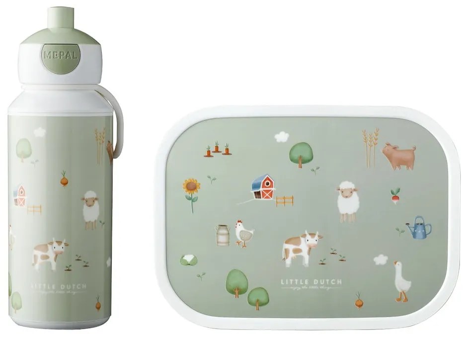 Detský desiatový box s fliaš Little farm - Mepal