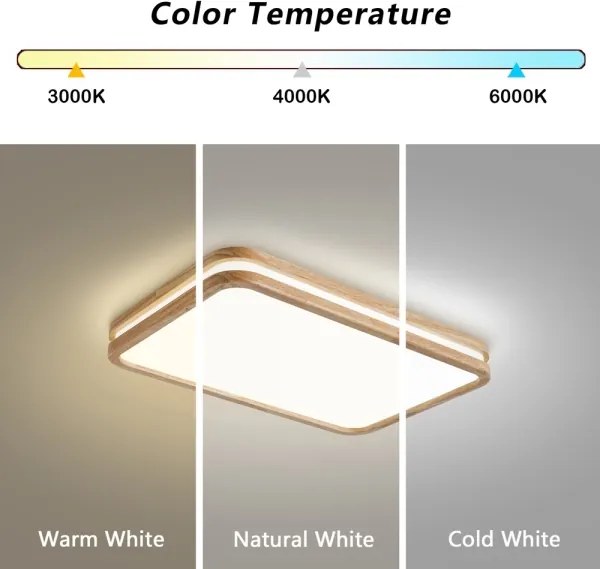 Brilagi - stmievané LED svietidlo MOLINA SQUARE LED/54W/230V dub 60x40 cm + DO