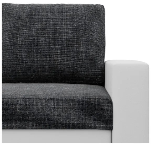 Trojmiestna rozkladacia sedačka LUNA tmavosivá / biela