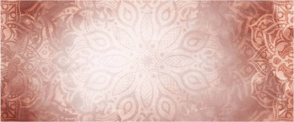 Obraz - Ružová mandala (120x50 cm)