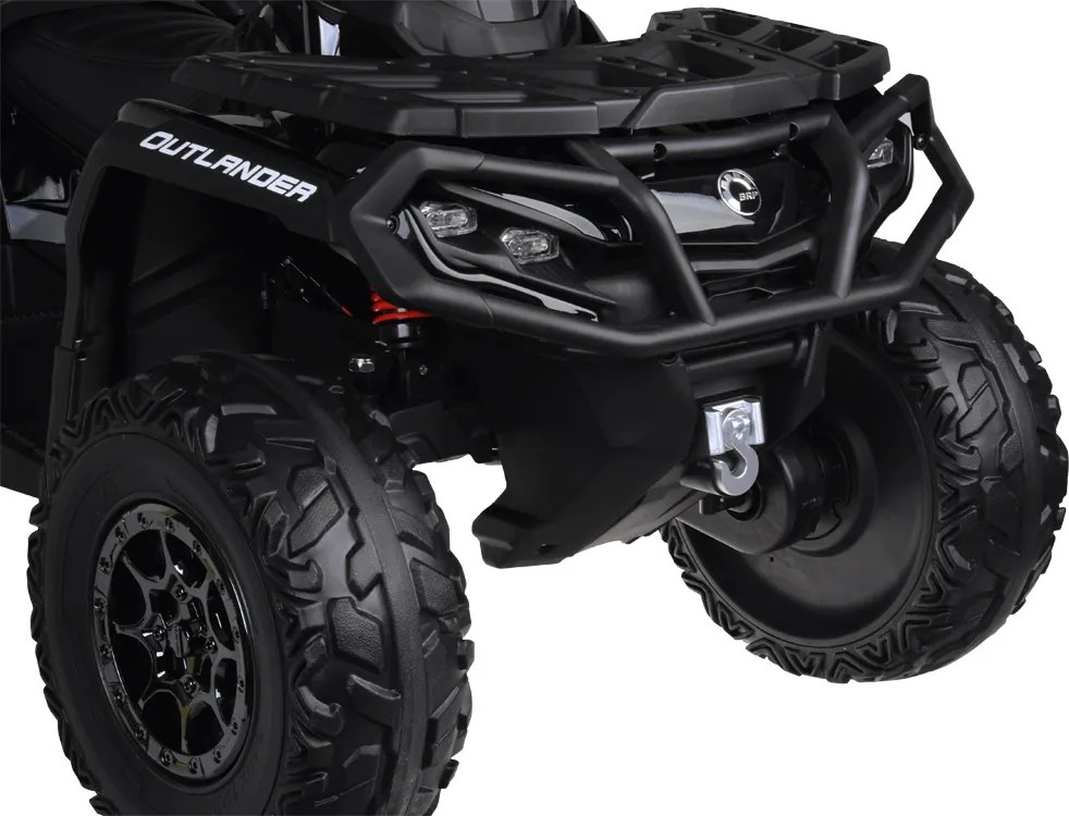 JOKOMISIADA Detská štvorkolka na akumulátor pre 2 osoby CAN-AM OUTLANDER 4x4 s LED panelom PA0326 čierna
