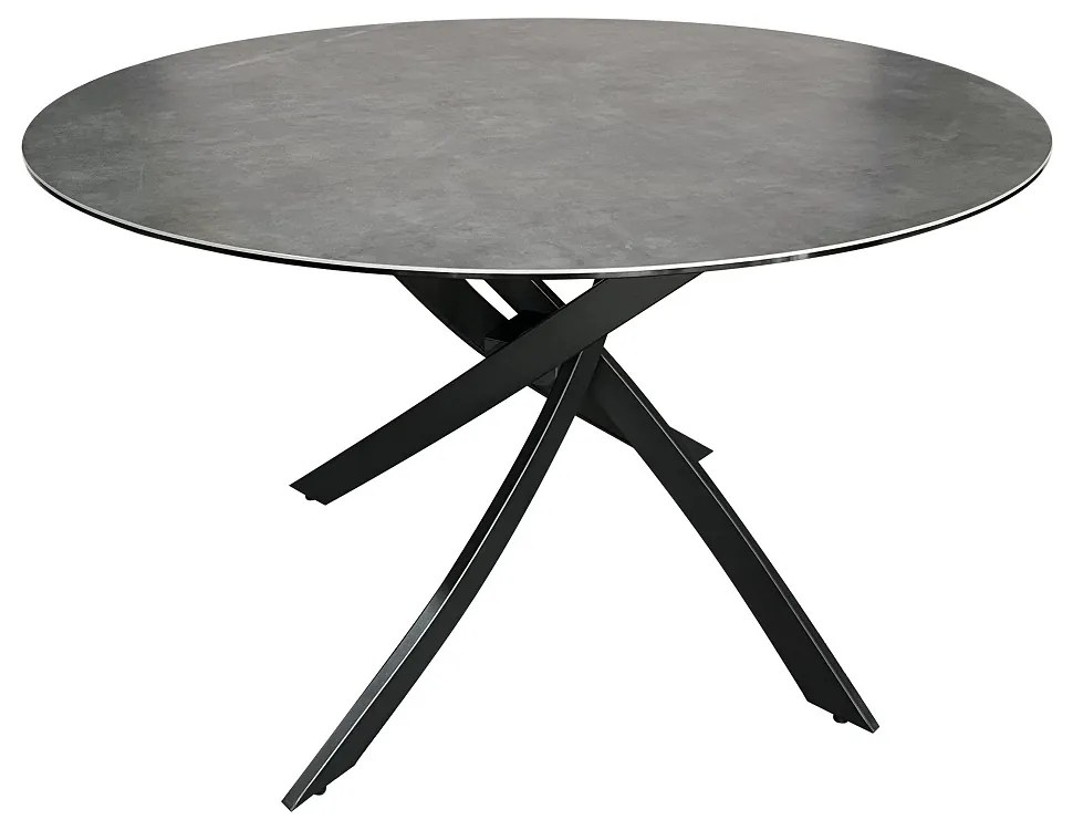 Okrúhly jedálenský keramický stôl Halia 120 cm antracitový