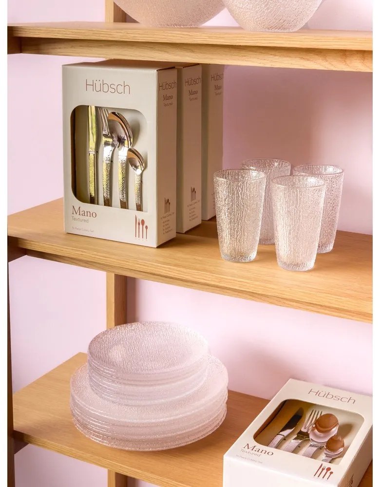 Antikoro príbor 16 ks v striebornej farbe Mano – Hübsch