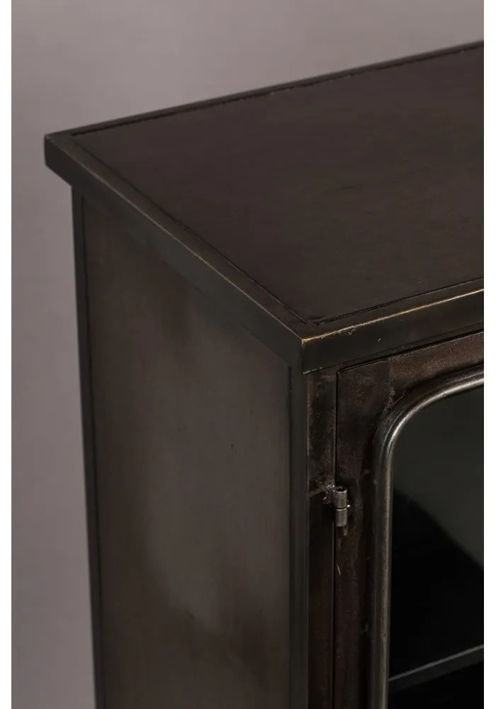 Čierna kovová vitrína 60x100x35 cm Denza – Dutchbone