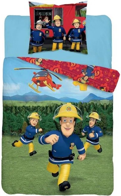 Detské obliečky Fireman červené