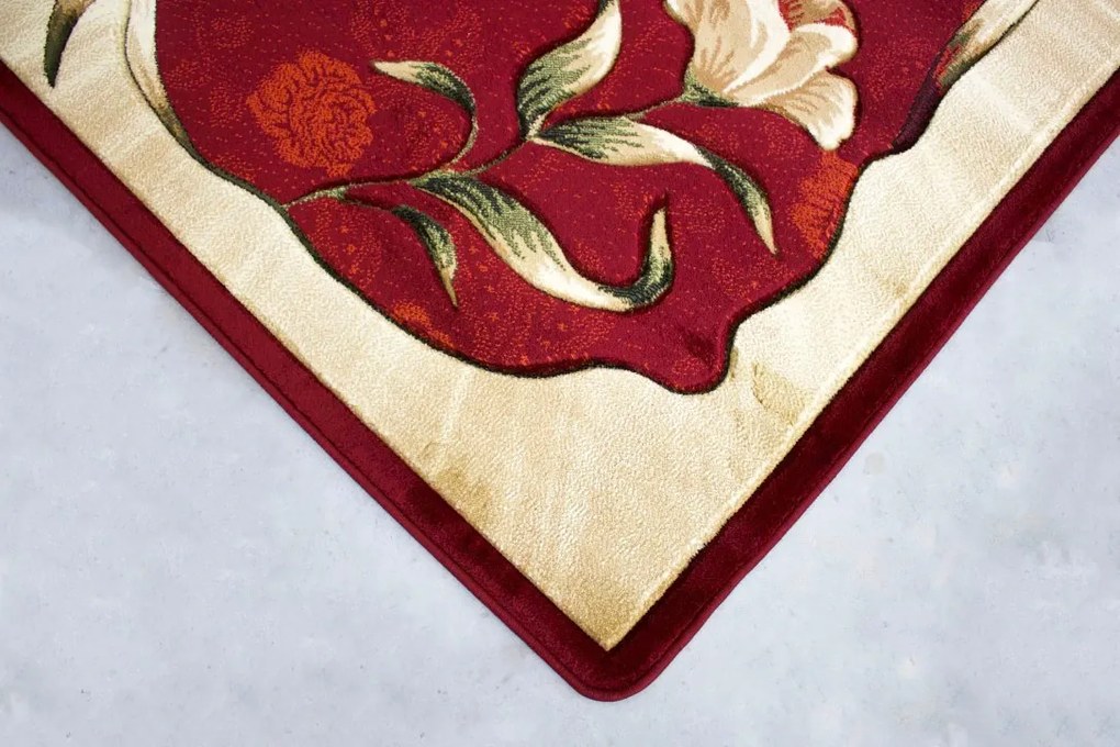 BE Koberec Adora 7004 RED – červený obdĺžnikový Rozmer: 140x190 cm