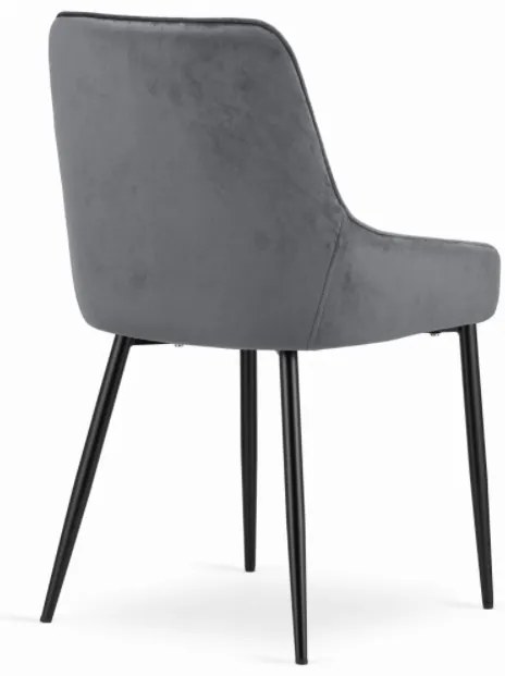 Zamatová stolička Berlin sivá