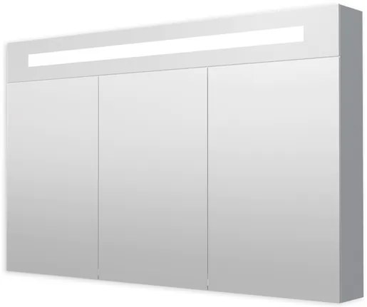 Zrkadlová skriňa 120 cm s LED osvetlením, 3 dvere, zásuvka+vypínač, IP44 GALZS120LED