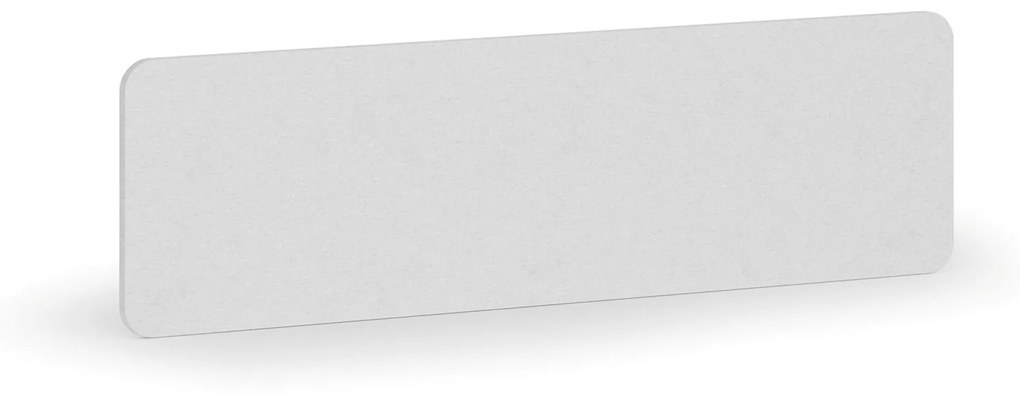 Akustický paraván na stôl, textilný, 140 x 40 cm, biela