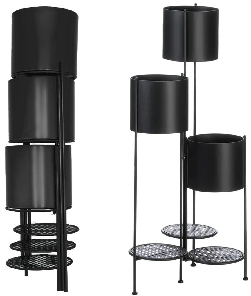 Tutumi Tutumi, stojan na kvetiny 80cm FH-3, čierna matná, HOM-02814