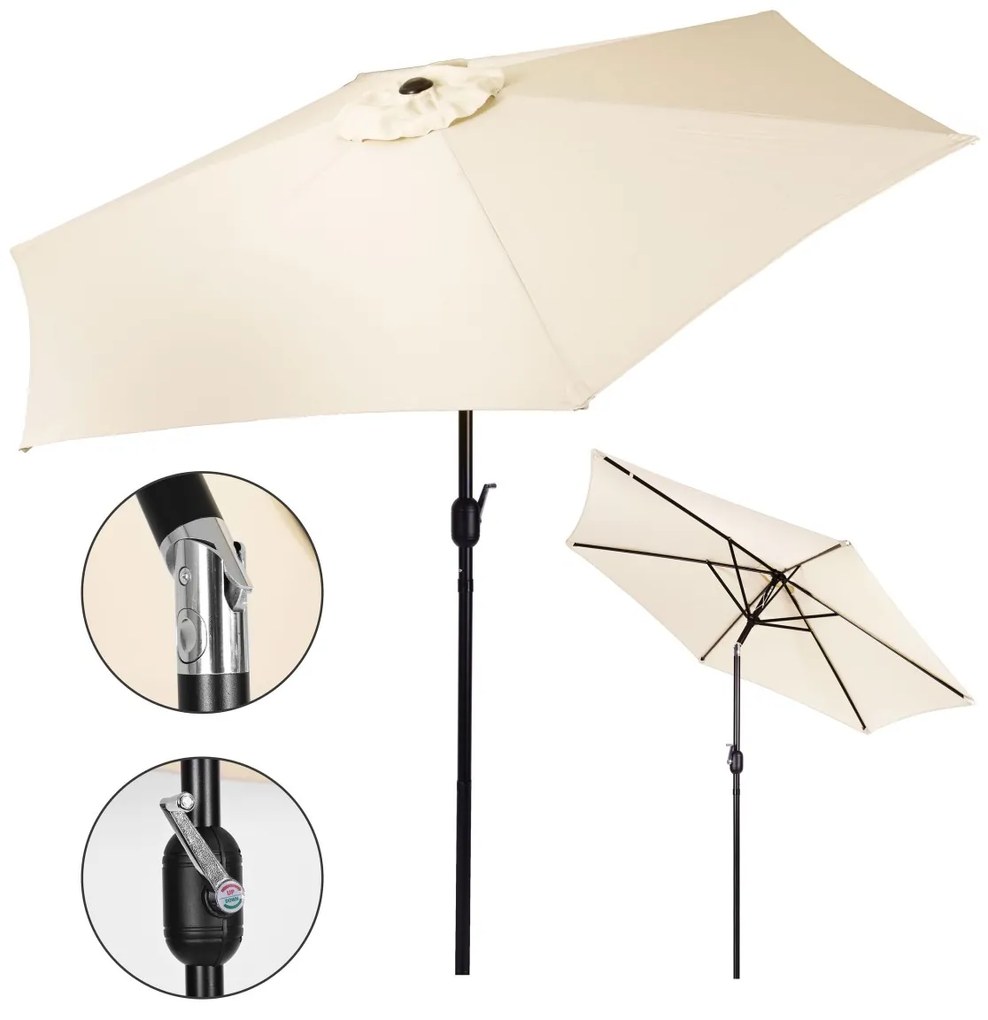 Záhradný slnečník Alissa 270 cm béžový