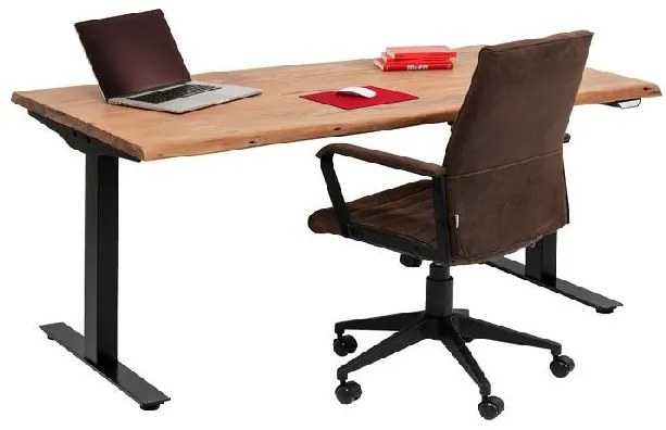 Office Harmony Black písací stôl 200x100 cm svetlohnedý