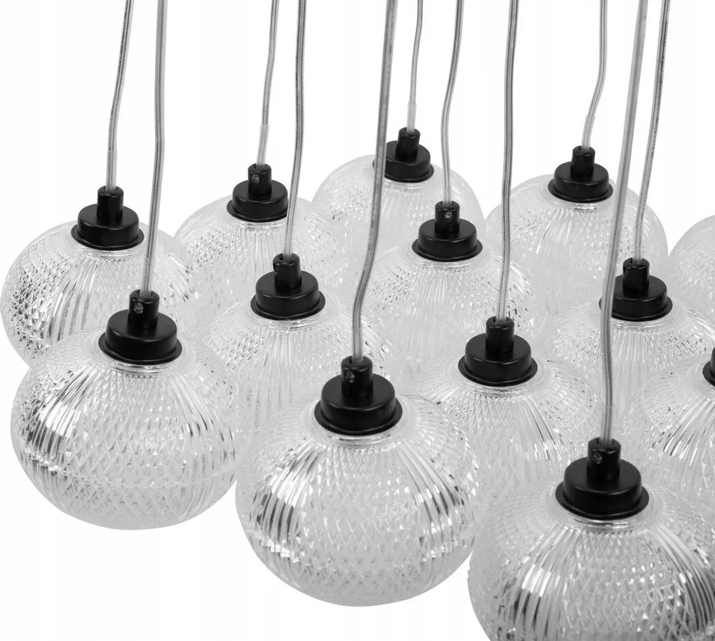 Toolight Toolight, závesné svietidlo 13xG9, MS024-13CP, čierna, OSW-09638