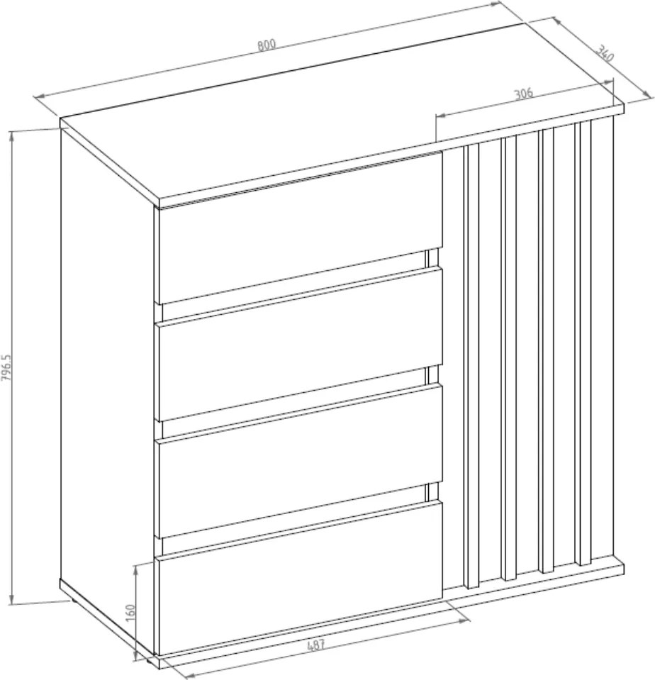 PREDSIEŇOVÁ STENA ESTER KAŠMÍR + DUB ARTISAN 120 cm