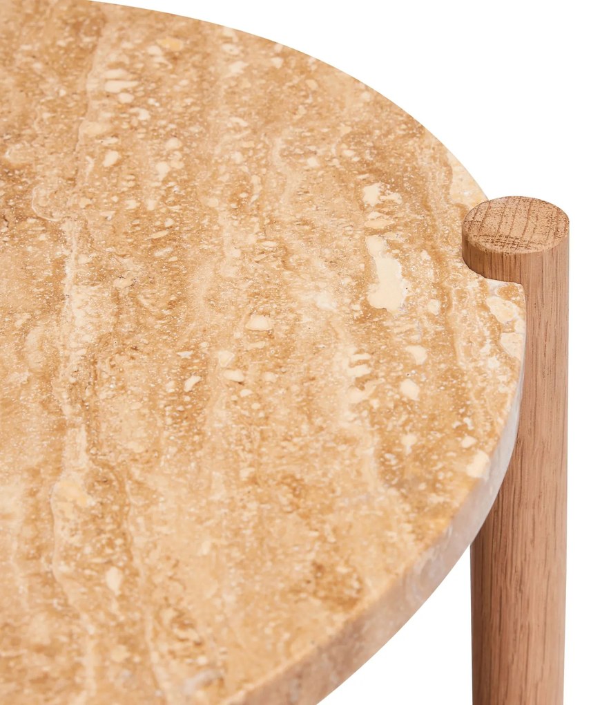 Hübsch Konferenčný stolík Trava Wood/Travertin