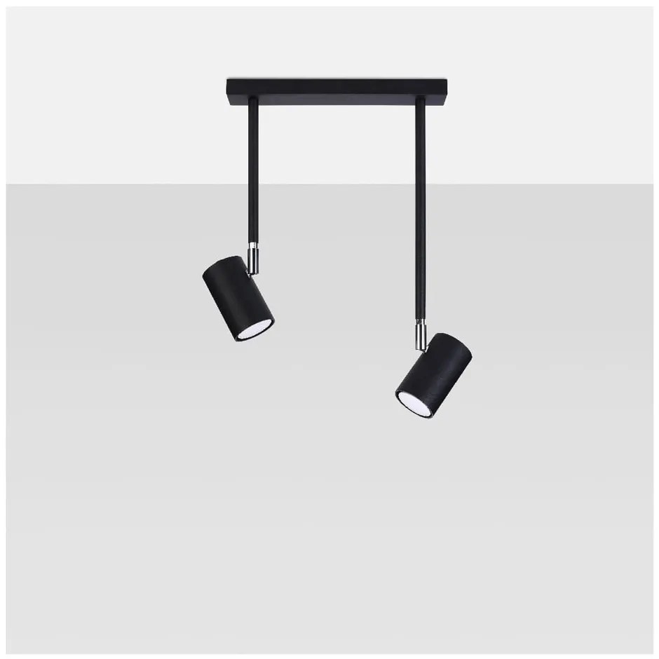 Čierne bodové svietidlo 10x30 cm Jones – Sollux