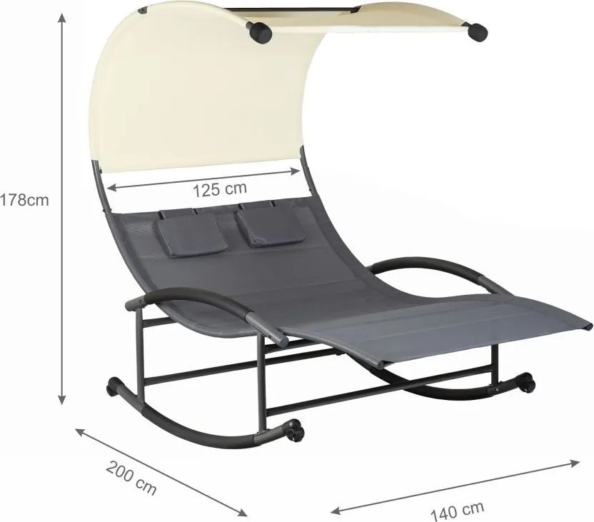 ZÁHRADNÉ HOJDACIE LEŽADLO CAPRI 2 MIESTNÉ