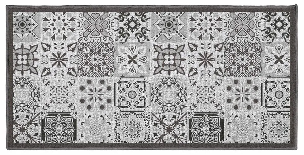 Sivý prateľný behúň 50x120 cm Persane – douceur d'intérieur