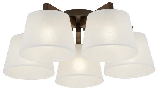 Brilagi - Prisadený luster LATTE 5xE27/15W/230V borovica/biela