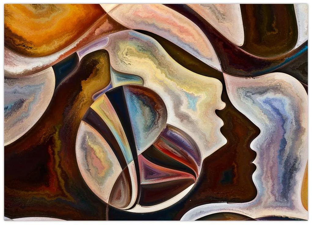 Obraz - Abstrakcia hláv (70x50 cm)
