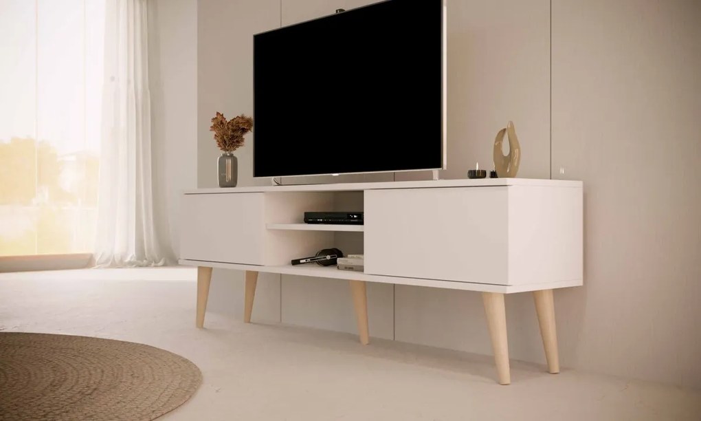 TV stolík TORONTO 160 cm biely