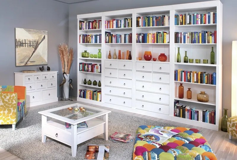 Štvorcový konferenčný stolík Provence, bielená borovica