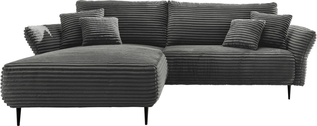 XXXLutz ROHOVÁ SEDAČKA, textil, antracitová P & B - Sedačky - 002310012359