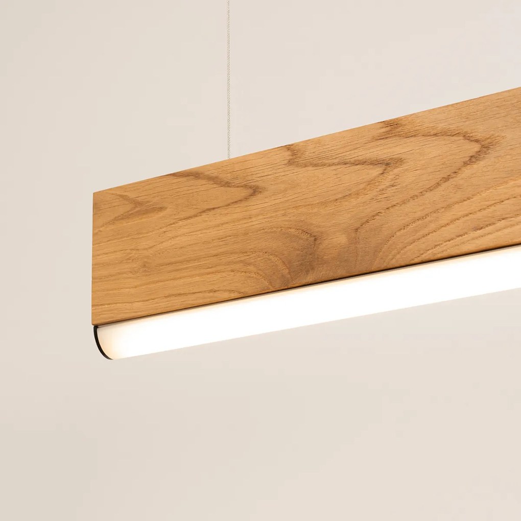Závesné LED svietidlo Lykke 150, 1x LED 36w, 3000k, drevo