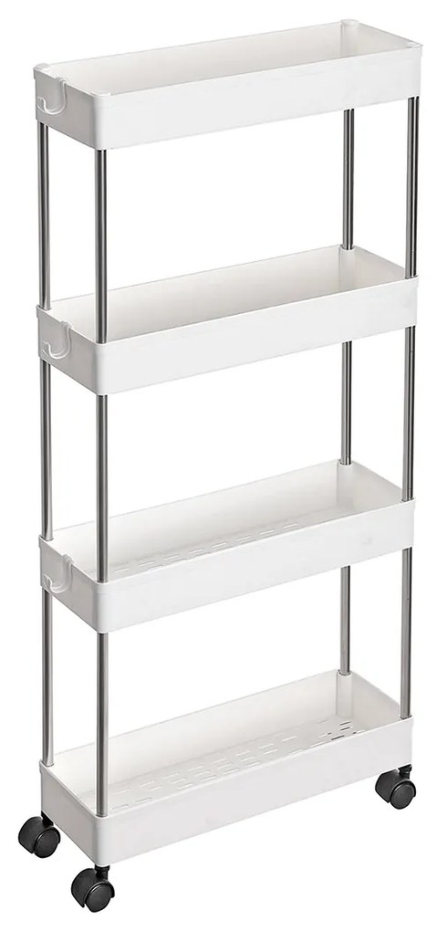 Regál na kolieskach VOXO II biely