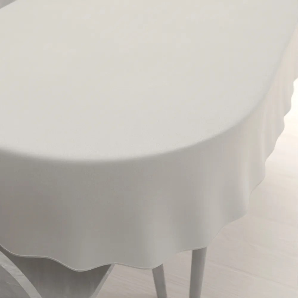 Biante Dekoračný oválny obrus BKS-403 Svetlo sivobéžový 120x180 cm